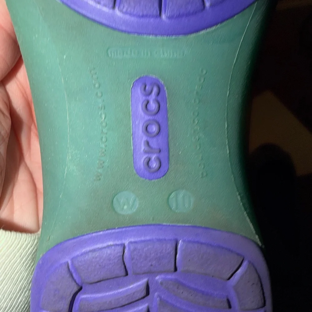 Crocs Carlie Ballet Flats Green/Purple Size 10 Women’s